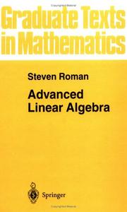 Cover of: Advanced linear algebra by Steven Roman