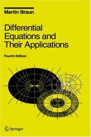 Cover of: Differential Equations and Their Applications : An Introduction to Applied Mathematics (Texts in Applied Mathematics, Vol. 11)