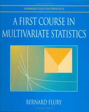 Cover of: A first course in multivariate statistics