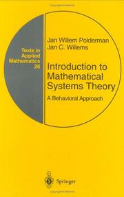 Cover of: Introduction to Mathematical Systems Theory  | Jan Willem Polderman