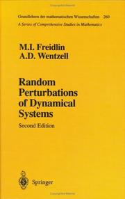 Cover of: Random perturbations of dynamical systems