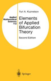 Cover of: Elements of applied bifurcation theory