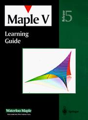 Cover of: Maple V learning guide by K. M Heal