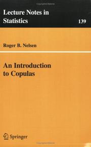 Cover of: An introduction to copulas by Roger B. Nelsen