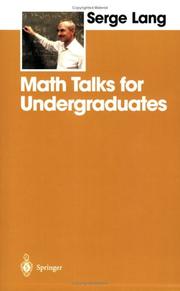 Cover of: Math Talks for Undergraduates by Serge Lang