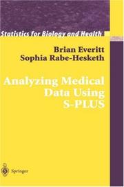 Cover of: Analyzing Medical Data Using S-PLUS (Statistics for Biology and Health) by Brian Everitt, Sophia Rabe-Hesketh