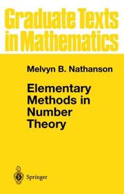 Cover of: Elementary Methods in Number Theory