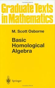 Cover of: Basic Homological Algebra (Graduate Texts in Mathematics) by M. Scott Osborne