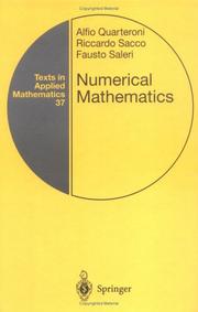 Cover of: Numerical Mathematics by Alfio Quarteroni, Riccardo Sacco, Fausto Saleri