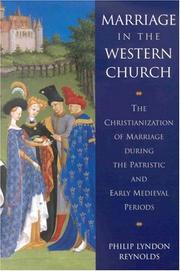 Cover of: Marriage in the Western Church by Philip Lyndon Reynolds, Philip Lyndon Reynolds