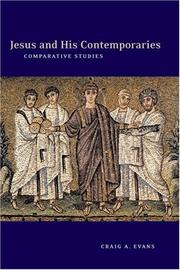 Cover of: Jesus and his contemporaries: comparative studies