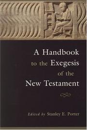 Cover of: Handbook to exegesis of the New Testament