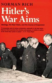 Cover of: Hitler's War Aims by Norman Rich