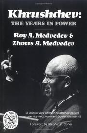 Cover of: Khrushchev, the years in power