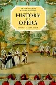 Cover of: History of opera