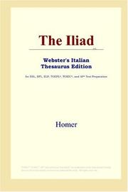 Cover of: The Iliad (Webster's Italian Thesaurus Edition) by Όμηρος (Homer)