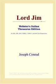 Cover of: Lord Jim (Webster's Italian Thesaurus Edition) by Joseph Conrad