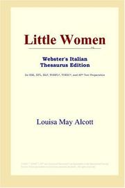 Cover of: Little Women (Webster's Italian Thesaurus Edition) by Louisa May Alcott, Louisa May Alcott