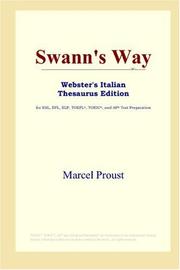 Cover of: Swann's Way (Webster's Italian Thesaurus Edition) by Marcel Proust