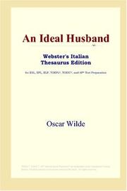 Cover of: An Ideal Husband (Webster's Italian Thesaurus Edition) by Oscar Wilde