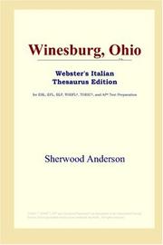 Cover of: Winesburg, Ohio (Webster's Italian Thesaurus Edition) by Sherwood Anderson