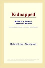 Cover of: Kidnapped (Webster's Korean Thesaurus Edition) by Robert Louis Stevenson