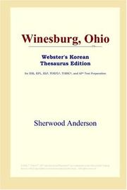 Cover of: Winesburg, Ohio (Webster's Korean Thesaurus Edition) by Sherwood Anderson
