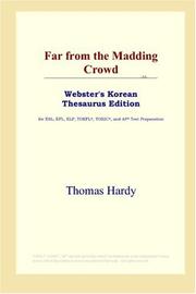 Cover of: Far from the Madding Crowd (Webster's Korean Thesaurus Edition) by Thomas Hardy
