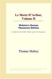 Cover of: Le Morte D'Arthur by Thomas Malory