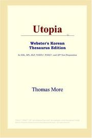 Cover of: Utopia (Webster's Korean Thesaurus Edition) by Thomas More