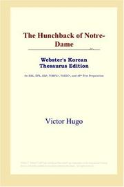 Cover of: The Hunchback of Notre-Dame (Webster's Korean Thesaurus Edition) by Victor Hugo