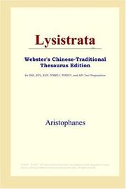 Cover of: Lysistrata (Webster