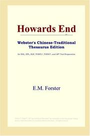 Cover of: Howards End (Webster's Chinese-Traditional Thesaurus Edition) by Edward Morgan Forster