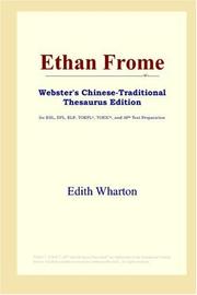 Cover of: Ethan Frome (Webster's Chinese-Traditional Thesaurus Edition) by Edith Wharton