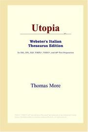 Cover of: Utopia (Webster's Italian Thesaurus Edition) by Thomas More