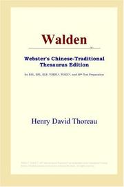 Cover of: Walden (Webster