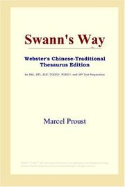 Cover of: Swann's Way (Webster's Chinese-Traditional Thesaurus Edition) by Marcel Proust