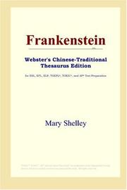 Cover of: Frankenstein (Webster's Chinese-Traditional Thesaurus Edition)