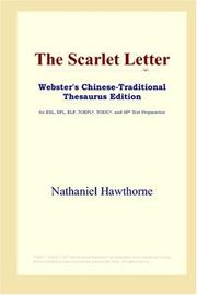Cover of: The Scarlet Letter (Webster's Chinese-Traditional Thesaurus Edition) by Nathaniel Hawthorne