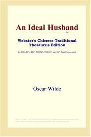Cover of: An Ideal Husband (Webster's Chinese-Traditional Thesaurus Edition) by Oscar Wilde