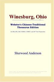 Cover of: Winesburg, Ohio (Webster's Chinese-Traditional Thesaurus Edition) by Sherwood Anderson