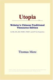 Cover of: Utopia (Webster's Chinese-Traditional Thesaurus Edition) by Thomas More