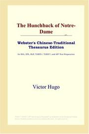 Cover of: The Hunchback of Notre-Dame (Webster's Chinese-Traditional Thesaurus Edition) by Victor Hugo