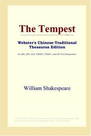Cover of: The Tempest (Webster's Chinese-Traditional Thesaurus Edition) by William Shakespeare
