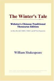 Cover of: The Winter's Tale (Webster's Chinese-Traditional Thesaurus Edition) by William Shakespeare