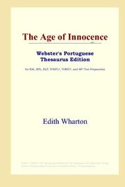 Cover of: The Age of Innocence (Webster's Portuguese Thesaurus Edition) by Edith Wharton
