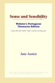 Cover of: Sense and Sensibility (Webster's Portuguese Thesaurus Edition) by Jane Austen, Jane Austen