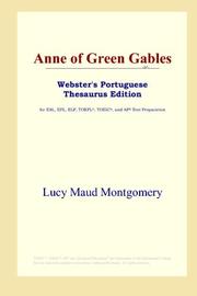 Cover of: Anne of Green Gables (Webster's Portuguese Thesaurus Edition) by Lucy Maud Montgomery