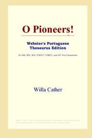 Cover of: O Pioneers! (Webster's Portuguese Thesaurus Edition) by Willa Cather