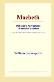 Cover of: Macbeth (Webster's Portuguese Thesaurus Edition) by William Shakespeare